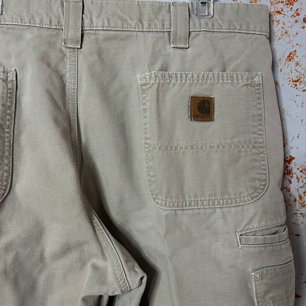 Carhartt B240 GKH Cargo Pants Khaki Workwear Mens 40x32